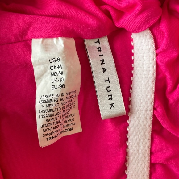 TRINA TURK MANACO OFF-THE-SHOULDER💕1 PIECE SWIMSUIT💕💕💕PINK - Picture 9 of 9